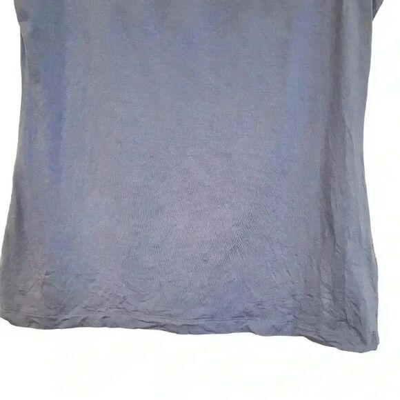 Banana Republic Women's Periwinkle Blue Rayon/Tencel/Cotton/Spandex V-neck Sleev - Picture 6 of 11